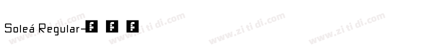 Soleá Regular字体转换